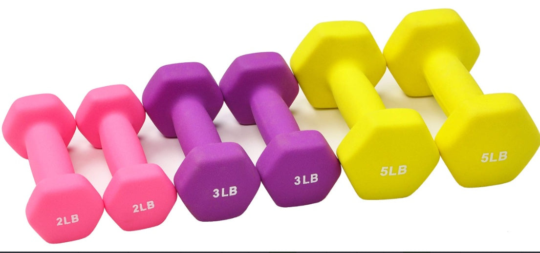Premium Colored Neoprene Dumbbell Set with Rack