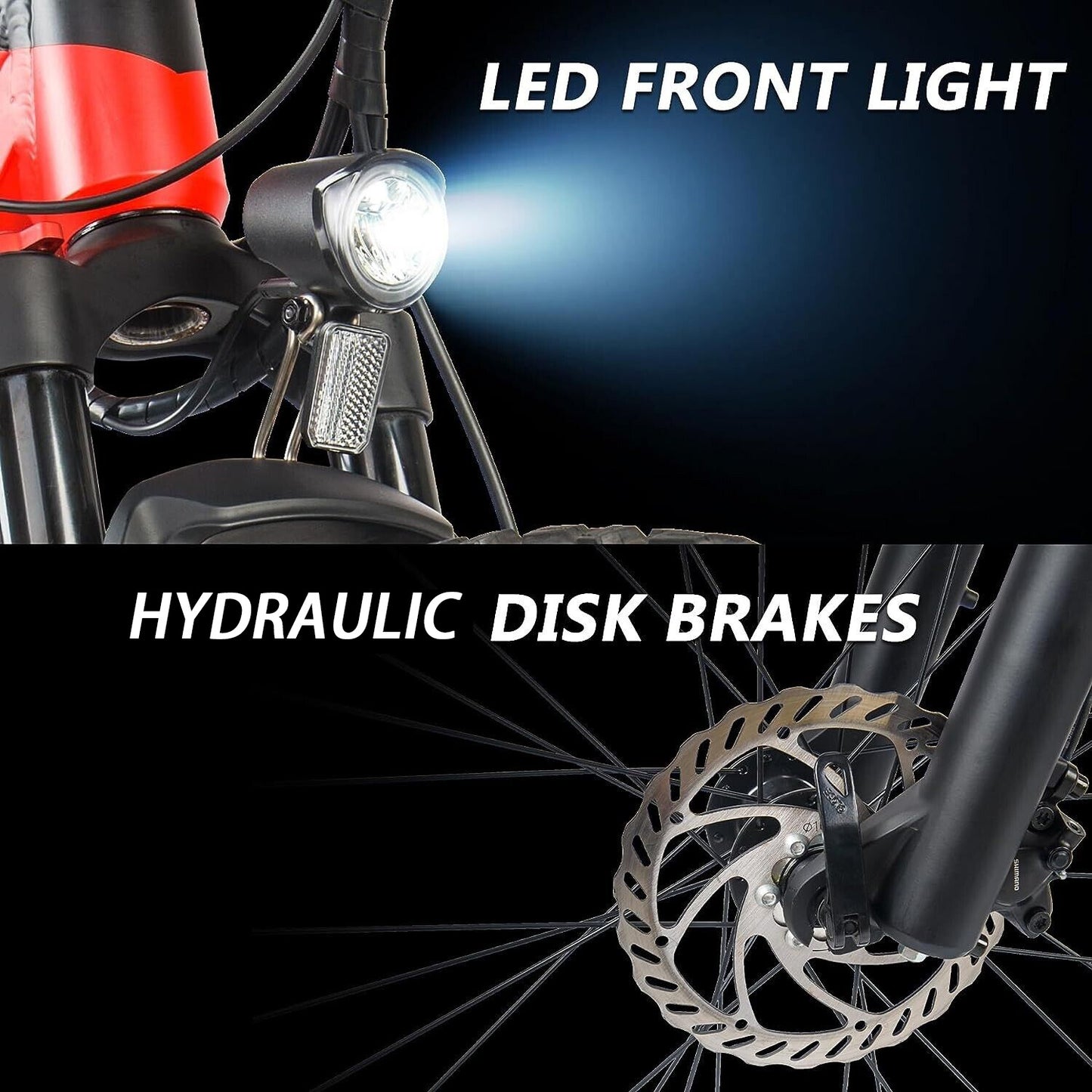 Bafang Motor Red 500W Electric Ebike