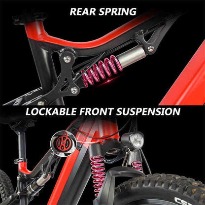 Bafang Motor Red 500W Electric Ebike