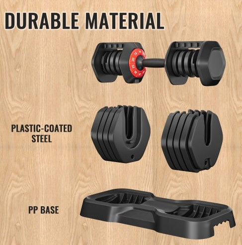 55LB 5-in-1 Adjustable Dumbbell with Anti-Slip Metal Handle