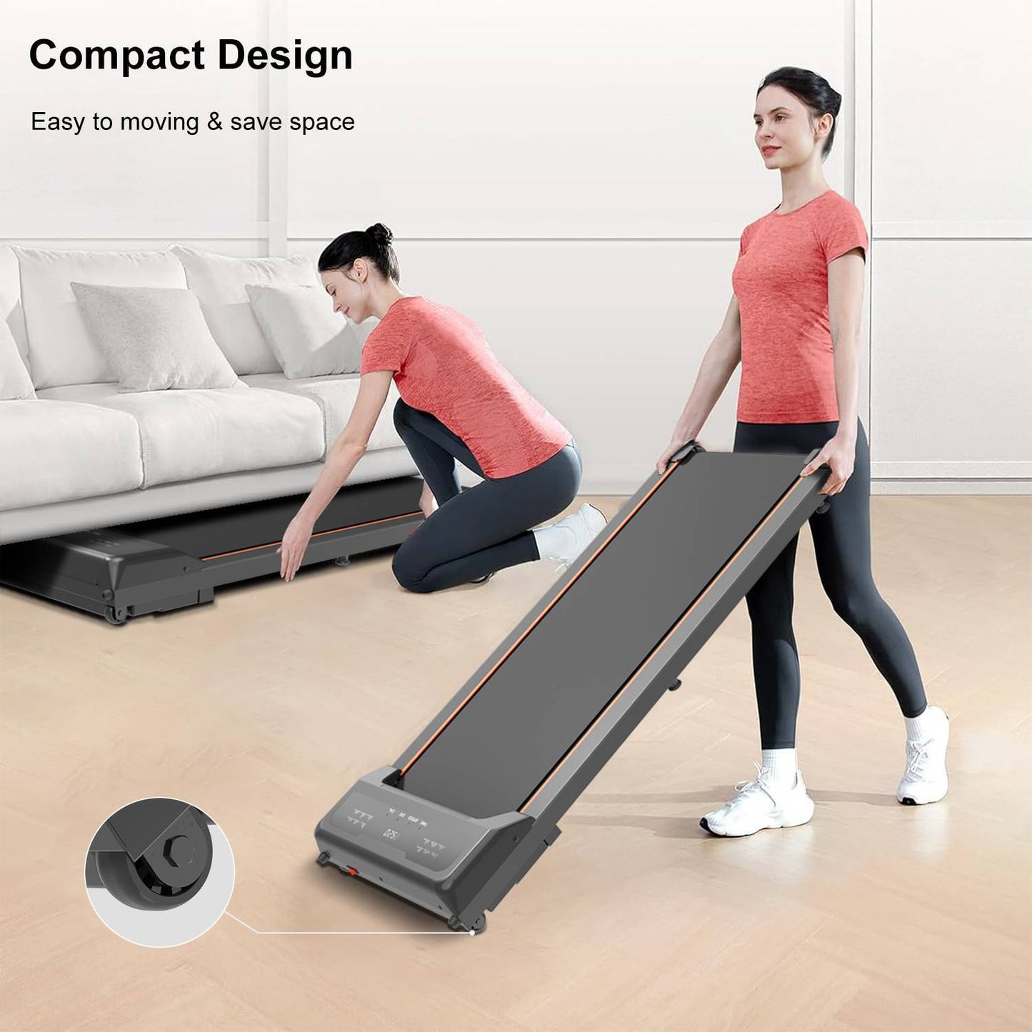 Compact 2.5 HP Mini Treadmill