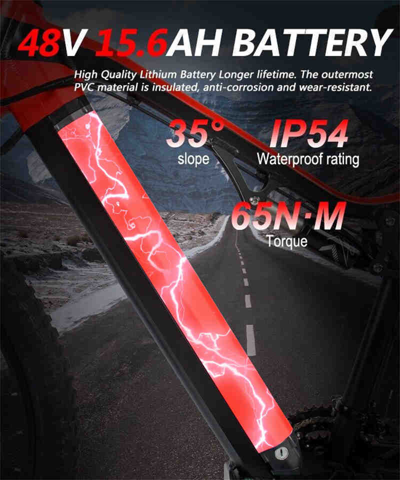 Bafang Motor Red 500W Electric Ebike